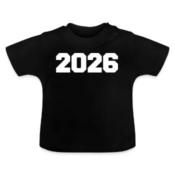 2026 - T-shirt bio col rond Bébé - noir - Devant