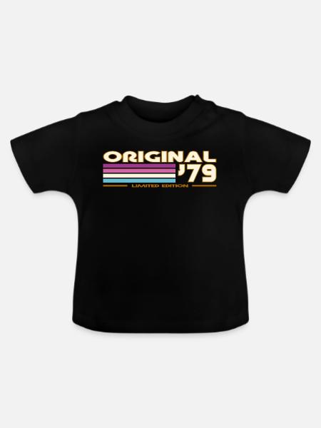 1979 - Baby Bio-T-Shirt mit Rundhals - Schwarz