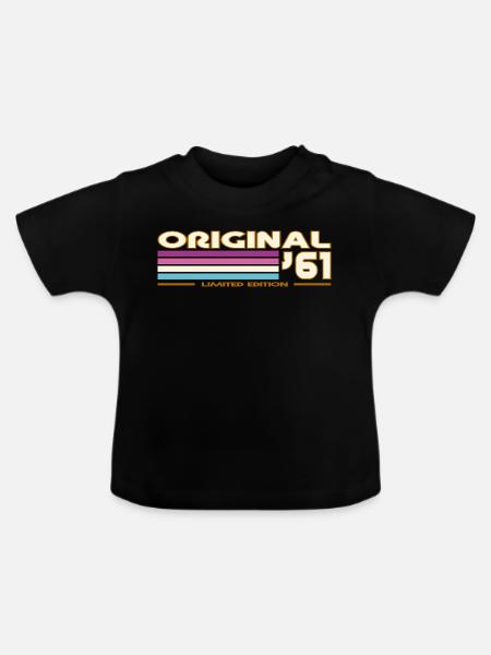 1961 - Baby Bio-T-Shirt mit Rundhals - Schwarz