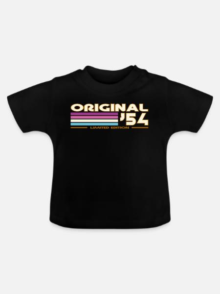 1954 - Baby Bio-T-Shirt mit Rundhals - Schwarz