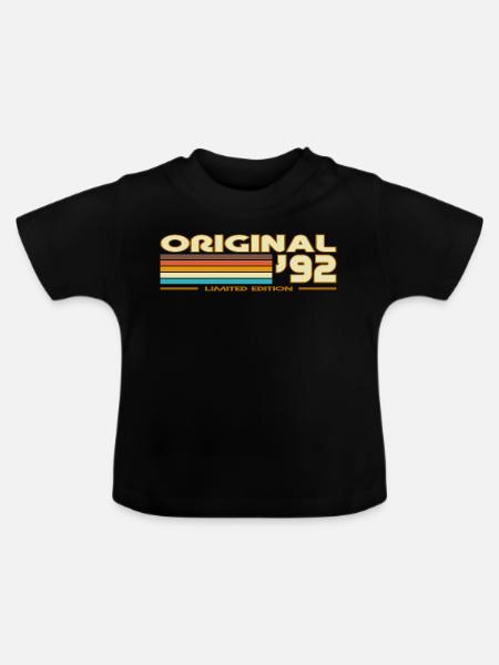 1992 - Baby Bio-T-Shirt mit Rundhals - Schwarz