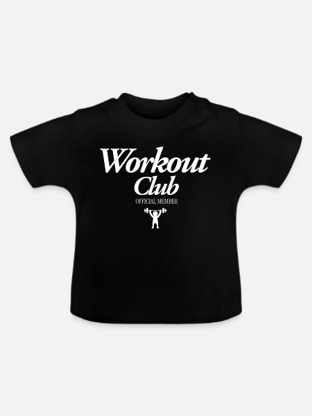 Workout Club - Baby Bio-T-Shirt mit Rundhals - Schwarz