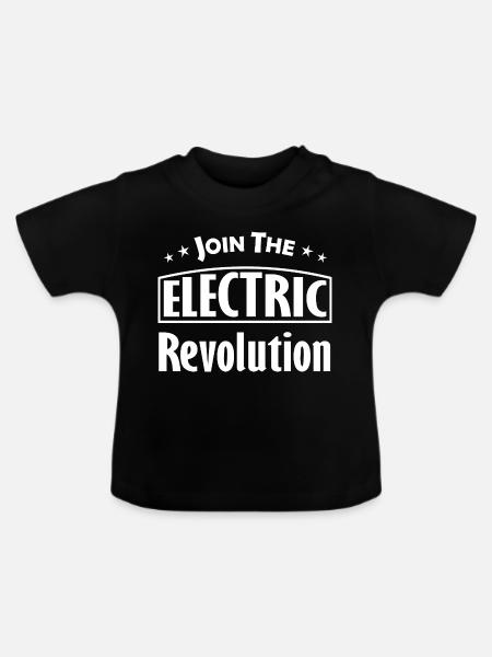Elektrische Revolution Logo - Baby Bio-T-Shirt mit Rundhals - Schwarz