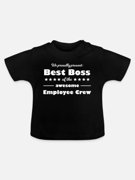 Bester Chef der großartigen Belegschaft - Baby Bio-T-Shirt mit Rundhals - Schwarz