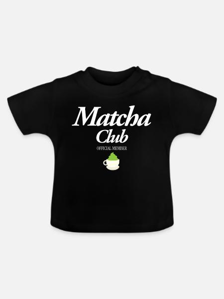 Matcha Club - Baby Bio-T-Shirt mit Rundhals - Schwarz