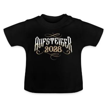 Aufsteiger 2028 - Baby Bio-T-Shirt mit Rundhals - Schwarz - Vorne