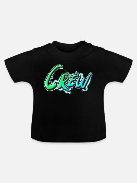 Crew - Baby Bio-T-Shirt mit Rundhals - Schwarz