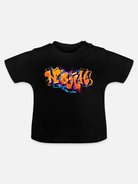 Noah - Baby Bio-T-Shirt mit Rundhals - Schwarz