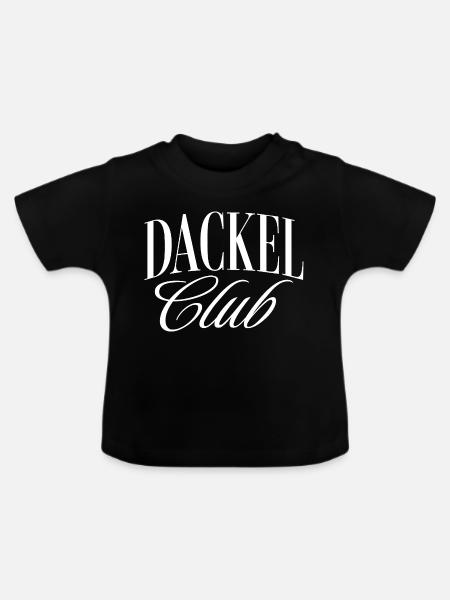 Dackel Club - Baby Bio-T-Shirt mit Rundhals - Schwarz
