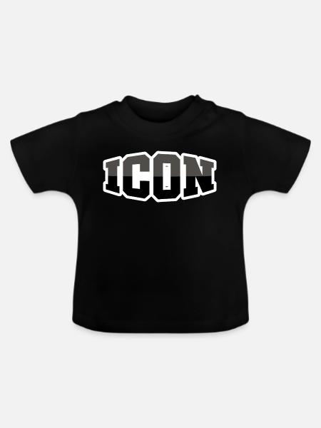 Icon - Baby Bio-T-Shirt mit Rundhals - Schwarz
