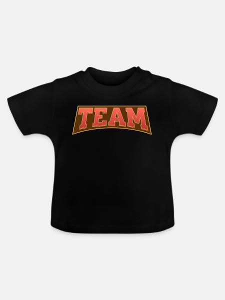Team - Baby Bio-T-Shirt mit Rundhals - Schwarz