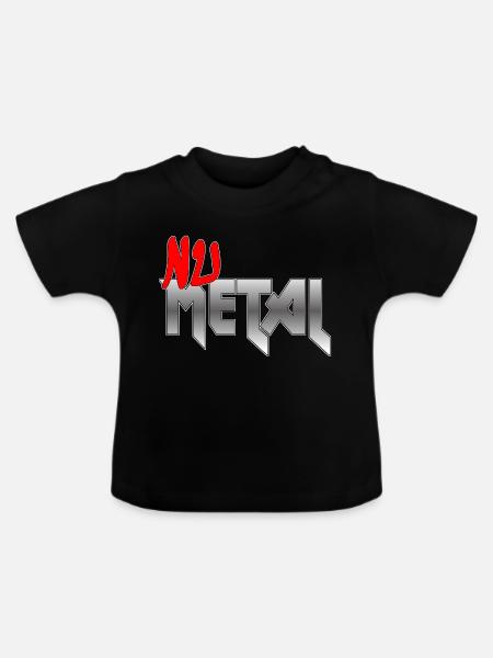 Nu Metal Red Fan Edition - Baby Bio-T-Shirt mit Rundhals - Schwarz