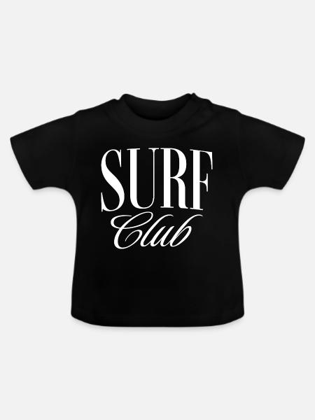 Surf Club - Baby Bio-T-Shirt mit Rundhals - Schwarz