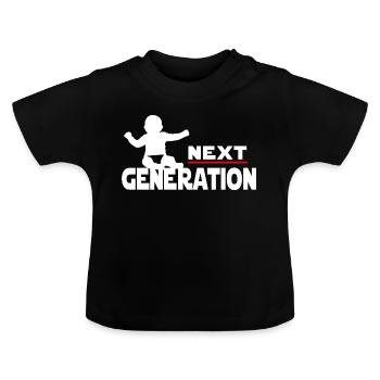 Dictons de la prochaine génération de la prochaine génération des bébés - T-shirt bio col rond Bébé - noir - Devant