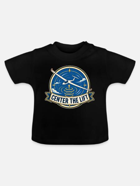 CENTER THE LIFT - Baby Bio-T-Shirt mit Rundhals - Schwarz