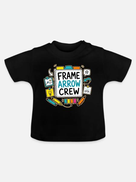 FRAME ARROW CREW - Baby Bio-T-Shirt mit Rundhals - Schwarz