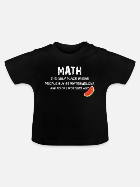 Mathe - Baby Bio-T-Shirt mit Rundhals - Schwarz