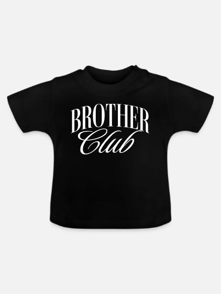 Brother Club - Baby Bio-T-Shirt mit Rundhals - Schwarz
