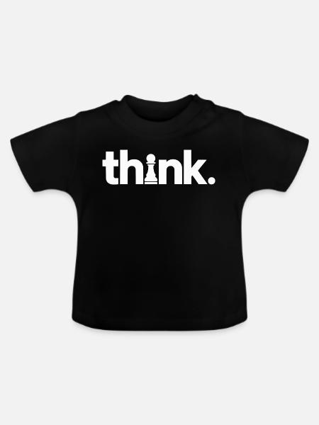 Schach Think - Baby Bio-T-Shirt mit Rundhals - Schwarz