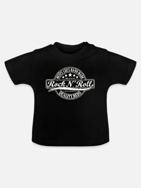 RUSTY LEES HANDGEMACHT | Rock 'n' Roll - Baby Bio-T-Shirt mit Rundhals - Schwarz