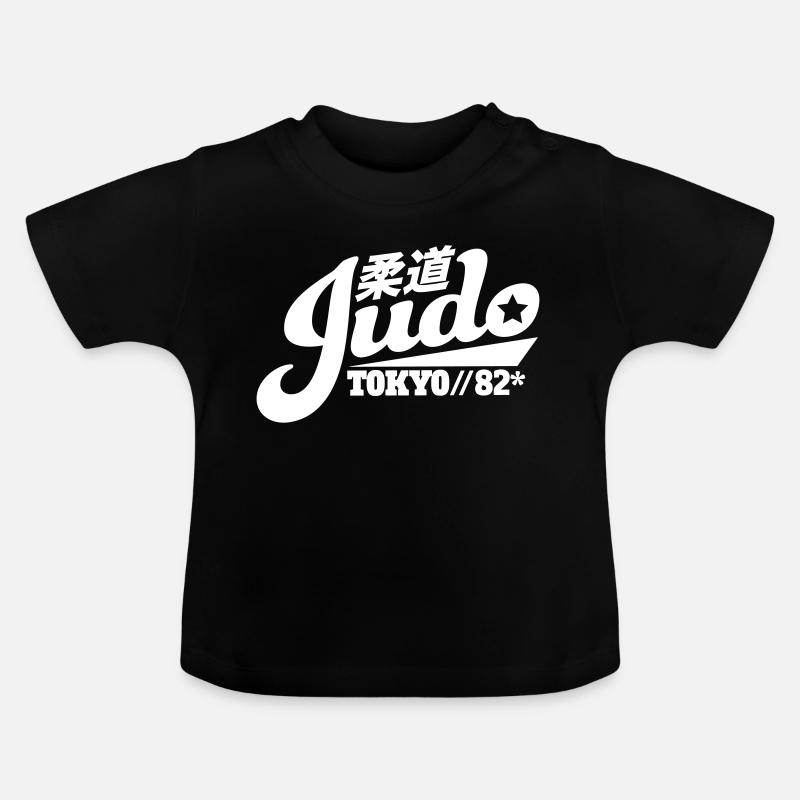judo - T-shirt bio col rond Bébé - noir