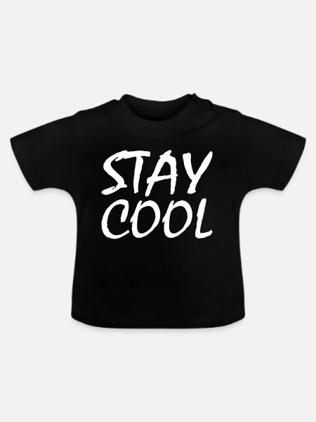Stay cool - Baby Bio-T-Shirt mit Rundhals - Schwarz