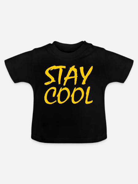 Stay cool - Baby Bio-T-Shirt mit Rundhals - Schwarz