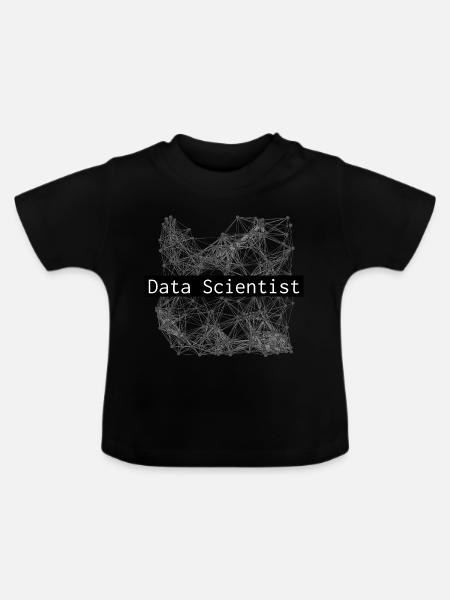 Data Scientist - Baby Bio-T-Shirt mit Rundhals - Schwarz