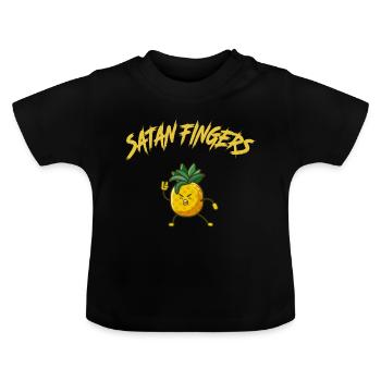 Heavy Metal ananas - T-shirt bio col rond Bébé - noir - Devant