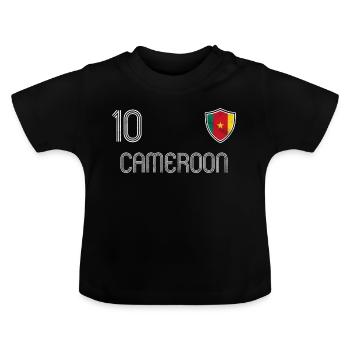 Équipe de football cameroun - T-shirt bio col rond Bébé - noir - Devant