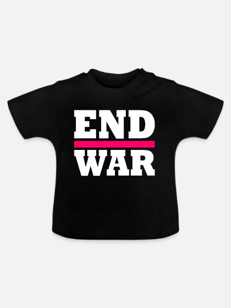 End war - Baby Bio-T-Shirt mit Rundhals - Schwarz