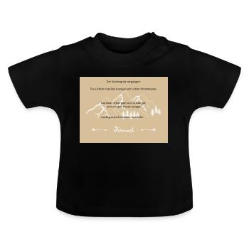 Sonntagabend am Mittelmeer - Baby Bio-T-Shirt mit Rundhals - Schwarz - Vorne