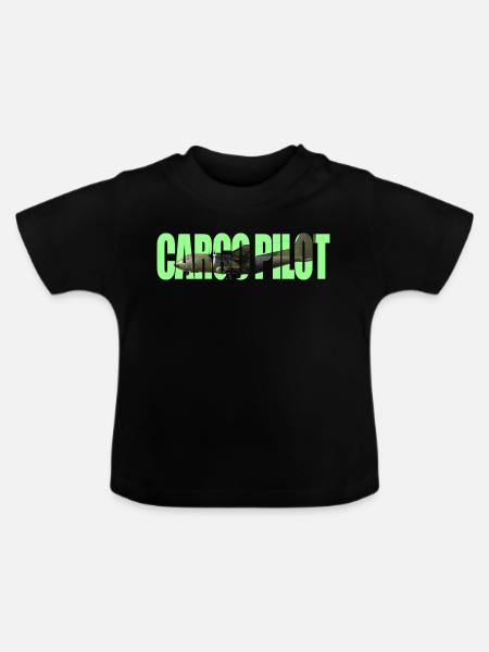 Cargo pilot C-160 - Baby Bio-T-Shirt mit Rundhals - Schwarz