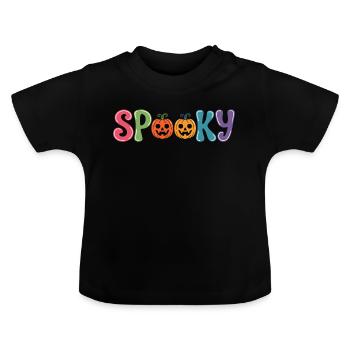 Parade de citrouilles effrayantes - T-shirt bio col rond Bébé - noir - Devant