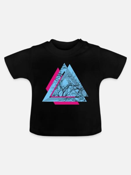 AD Triangle - Baby Bio-T-Shirt mit Rundhals - Schwarz