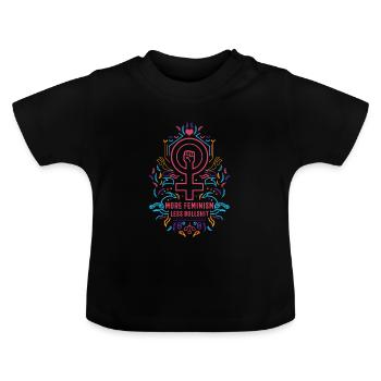 Feminismus - Baby Bio-T-Shirt mit Rundhals - Schwarz - Vorne