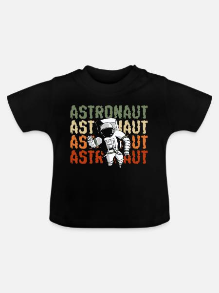 Space Shuttle Rakete - Baby Bio-T-Shirt mit Rundhals - Schwarz