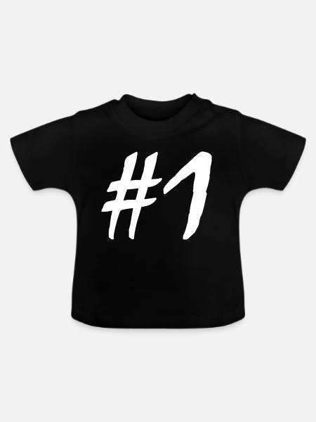 #1 - Baby Bio-T-Shirt mit Rundhals - Schwarz