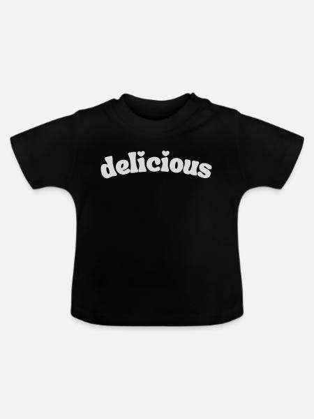 Delicious - Baby Bio-T-Shirt mit Rundhals - Schwarz