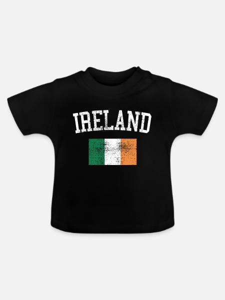 Irische Flagge - Baby Bio-T-Shirt mit Rundhals - Schwarz