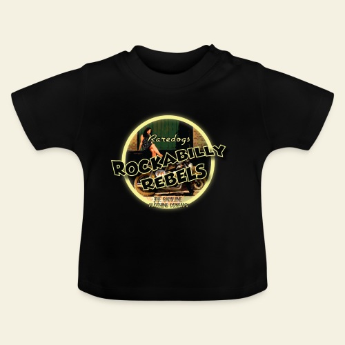 rockabilly rebels pinup - Økologisk T-shirt til baby, rund hals