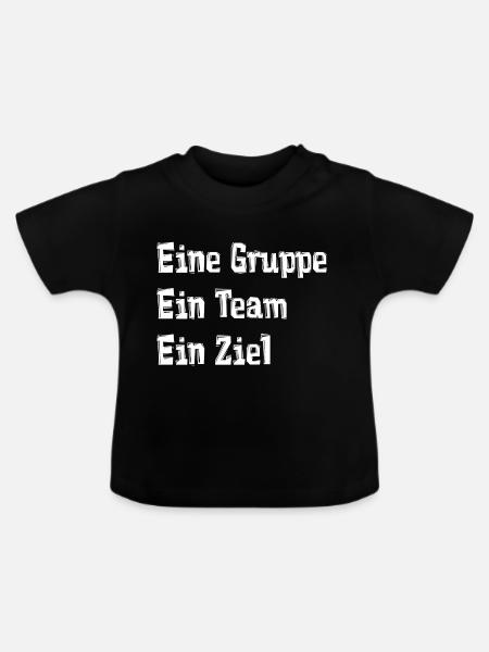 Gruppe, Team, Ziel - Baby Bio-T-Shirt mit Rundhals - Schwarz