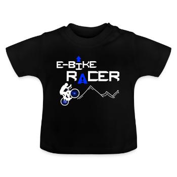 Ventilateur de vélo électrique, cycliste électrique - T-shirt bio col rond Bébé - noir - Devant