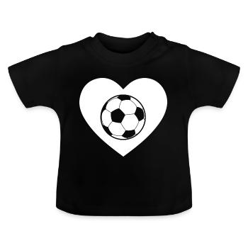 Fußball Soccer - Baby Organic T-Shirt with Round Neck - black - Front
