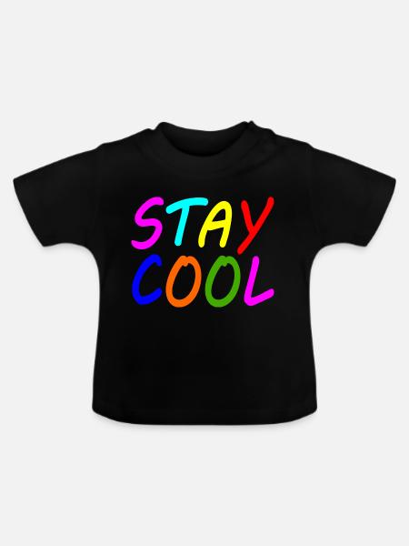 Stay cool - Baby Bio-T-Shirt mit Rundhals - Schwarz