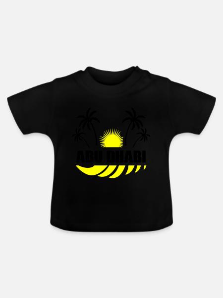 abu dhabi - Baby Bio-T-Shirt mit Rundhals - Schwarz