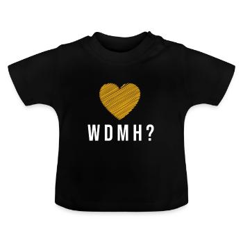 Origineller und visueller Heiratsantrag - Baby Bio-T-Shirt mit Rundhals - Schwarz - Vorne