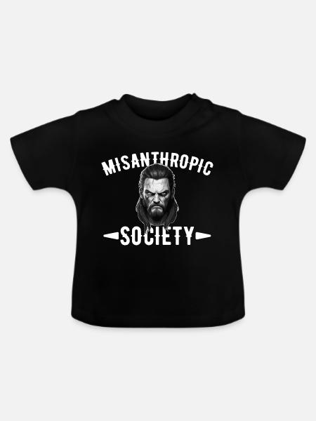 Sarcastic Misanthropic Society - Baby Bio-T-Shirt mit Rundhals - Schwarz