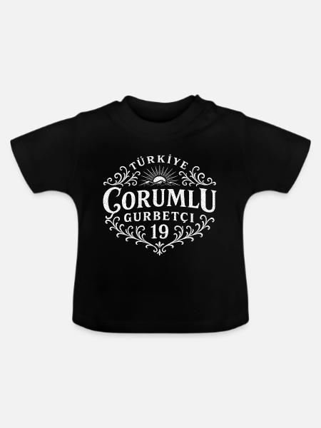 Corum - Baby Bio-T-Shirt mit Rundhals - Schwarz