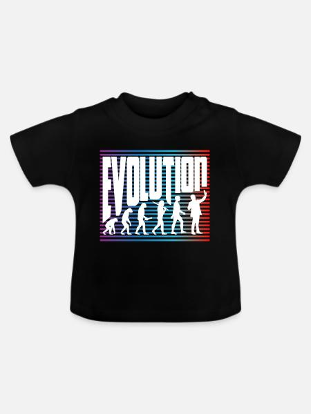 Evolution - Baby Bio-T-Shirt mit Rundhals - Schwarz